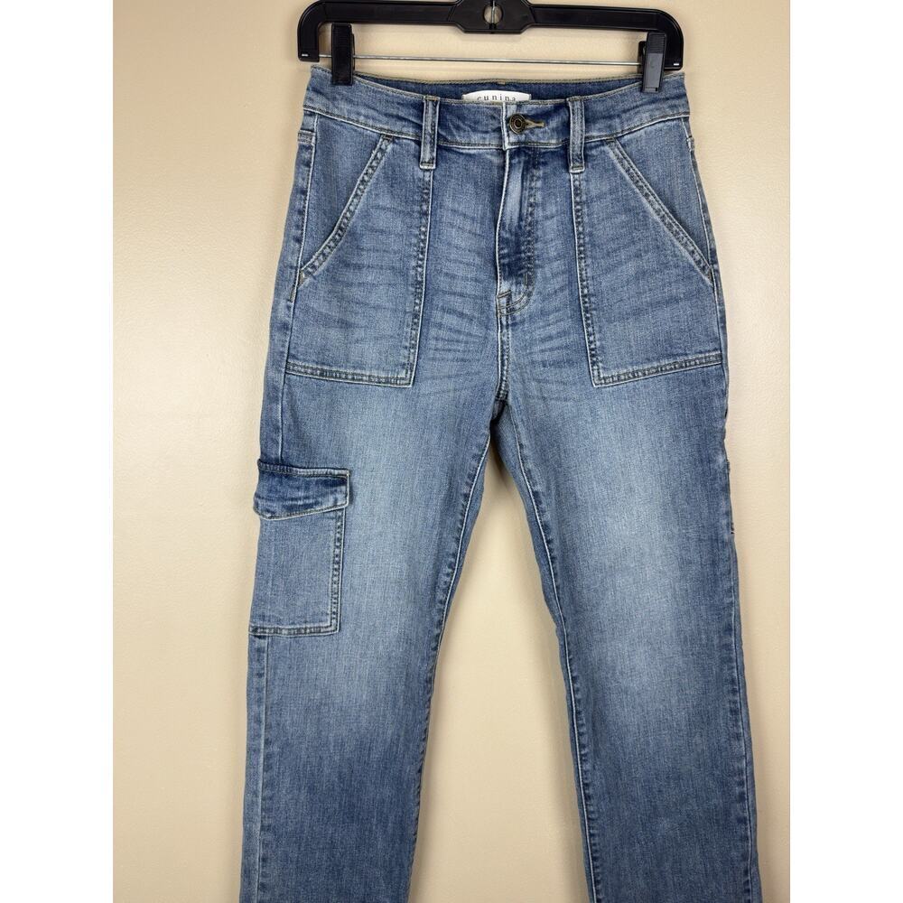 Eunina Women’s Codi Super High Rise Dad Cargo Jeans Straight Leg 3/26W - Picture 3 of 14